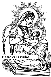 Devaki und Krischna