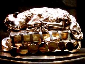 Apokalyptisches Lamm auf dem Buch mit sieben Siegeln, Johann Heinrich Rohr, um 1775