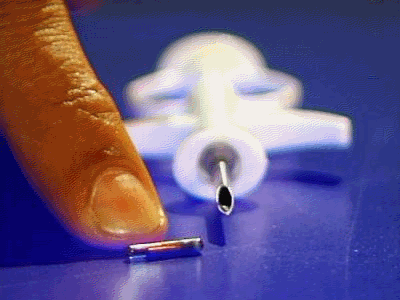 VeriChip von ADS, Reiskorngro im Schutzbehlter